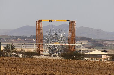 ABUS single girder overhead travelling crane ELK on sculpture "Exposure