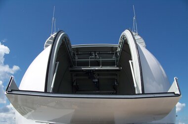 Observation dome on the summit of the Wendelstein mountain