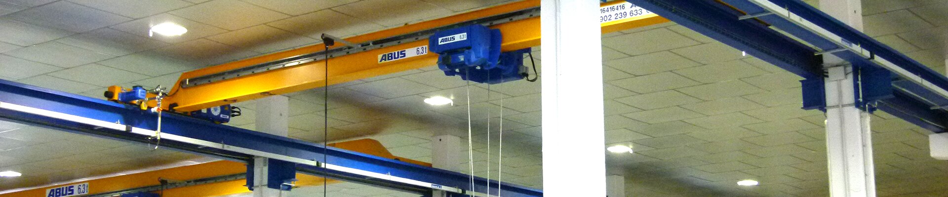 ABUS single girder overhead travelling crane with monorail trolley type E 