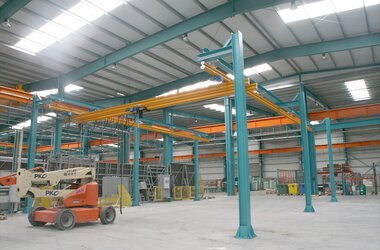 Production hall of the company TVITEC in Spain with the ABUS HB-System