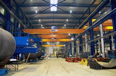 ABUS cranes in the new production plant of Stork Thermeq at Hengelo in ...