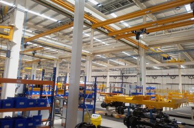 10 suspended rail systems with load capacity up to 1250 kg