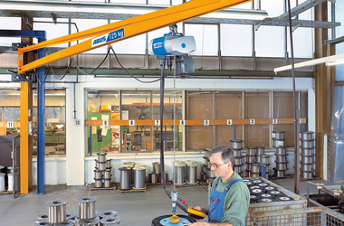 ABUS wall-mounted jib crane LW at Sprint Metall in Reichshof